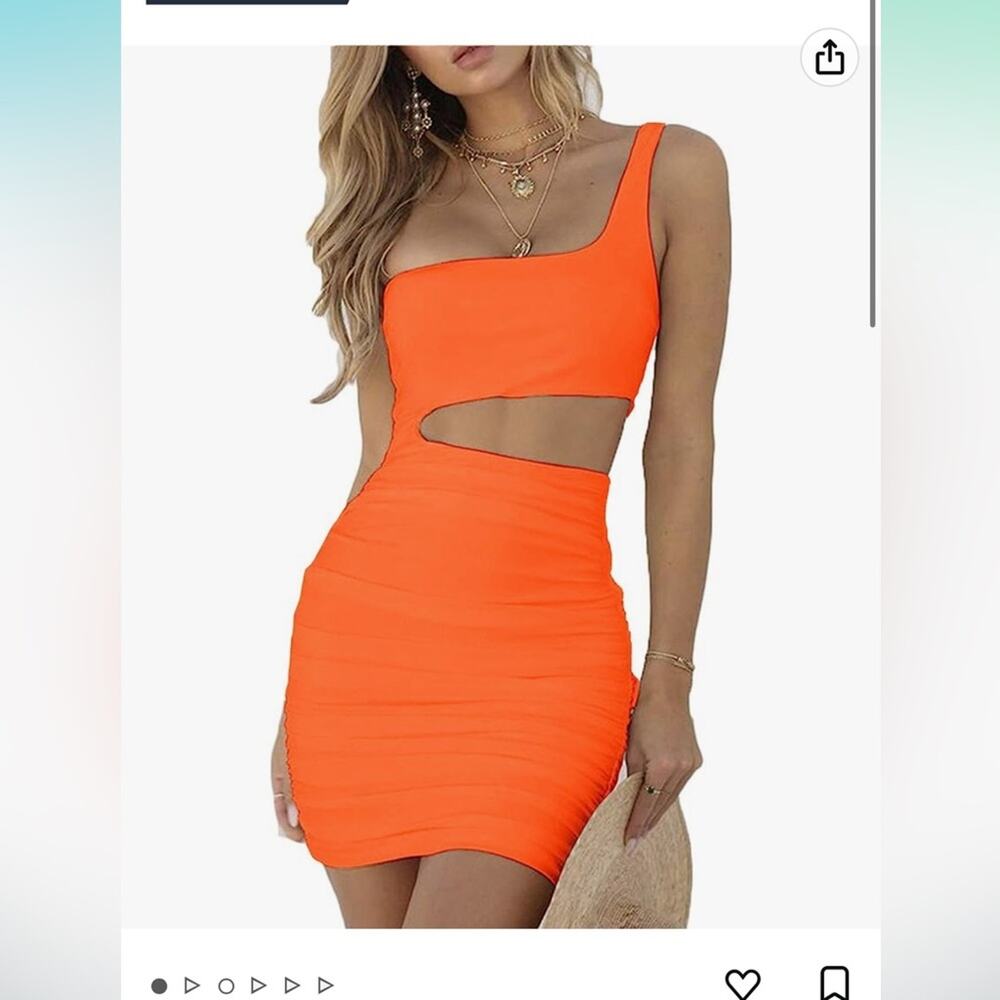 One shoulder cut out bodycon mini dress NWOT size XL